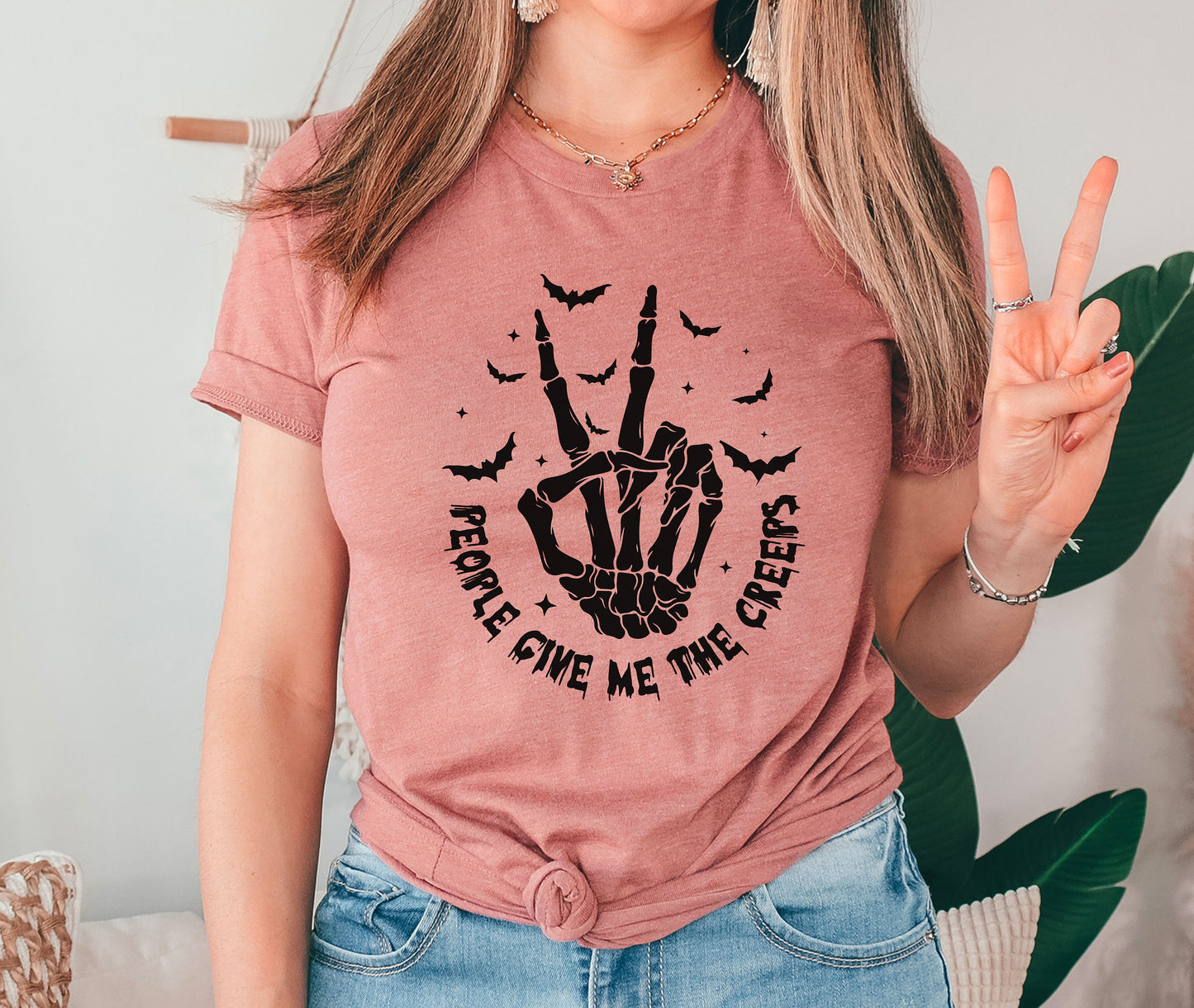 People Give Me The Creeps Tshirt, Funny Halloween Shirt,Skeleton Shirt,Halloween Gift,Skeleton Hand Shirt, Halloween Shirt, Halloween Gifts