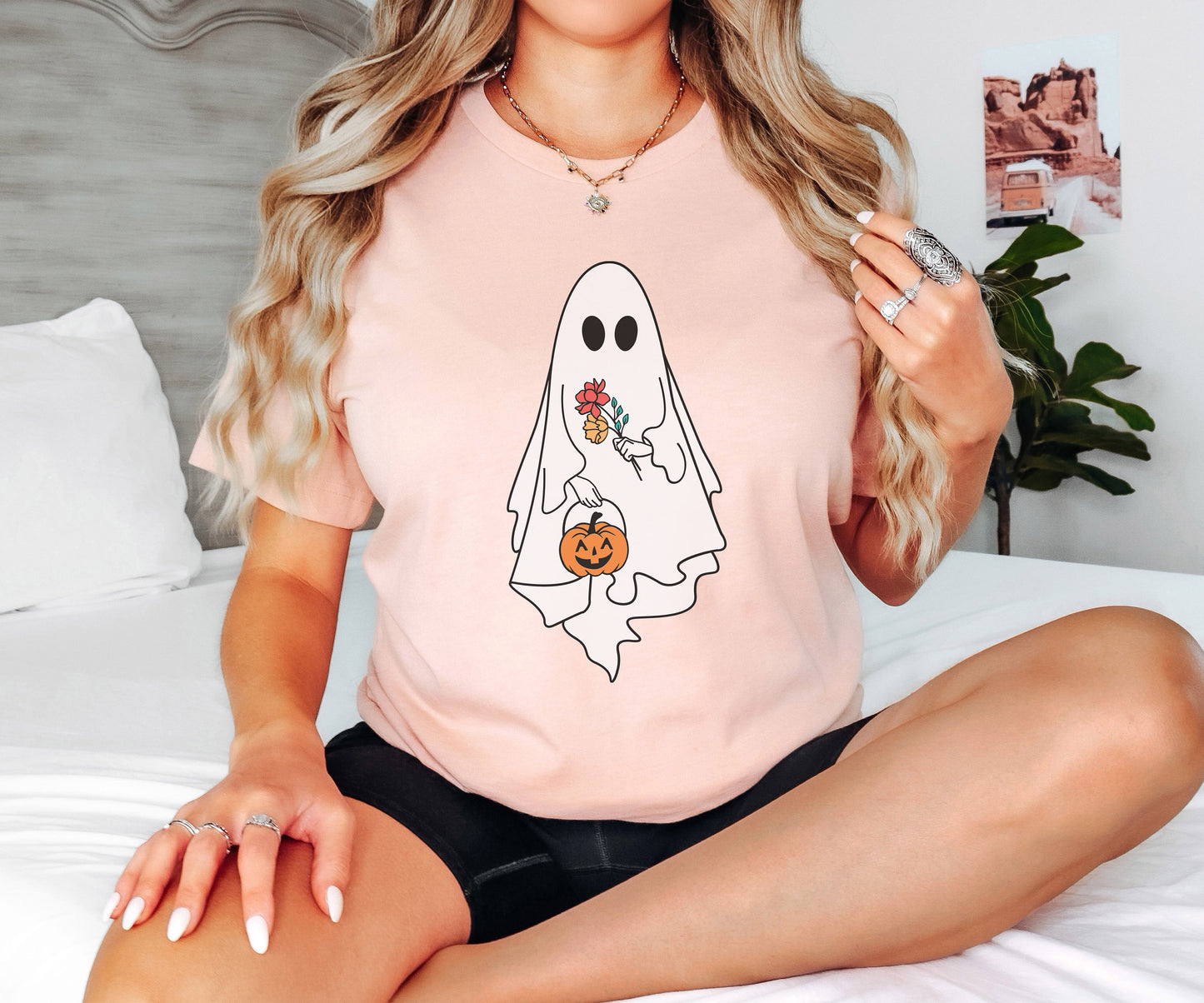 Halloween Ghost Tshirt, Pumpkin Shirt, Halloween Gifts, Halloween Pumpkin Shirt,Flower Shirt,Halloween Gift,Cute Ghost Shirt,Halloween Shirt