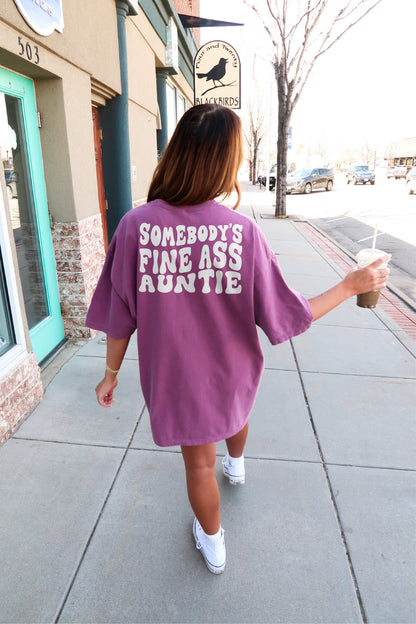 Somebody's Fine Ass Auntie Tshirt, Gift for Aunt, Cool Aunt Shirt, Mothers Day Gif, Aunt Shirt, Auntie Gift Shirt, Pregnancy Announcement