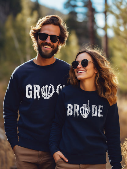 Gothic Bride Groom Engaged Sweatshirt, Till Death Hoodie, Engagement Gift, Halloween Sweatshirt, Bachelorette Sweatshirt, Halloween Gift