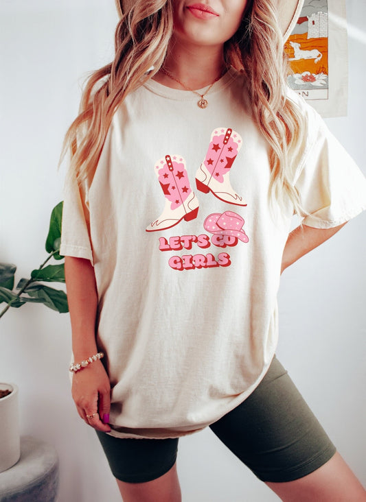 Let's Go Girls Tshirt, Country Music Shirt, Cowgirl Gift, Bridal Shirt, Western Shirt, Cowgirl Shirt, Bachelorette Shirt, Country Shirt