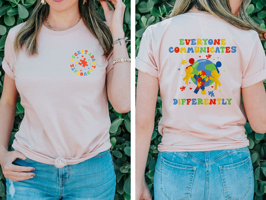 Everyone Communicates Differently Sweatshirt, Sped Teacher Sweatshirt,Inclusion Sweatshirt,Behavior Analyst Hoodie,Special Education Teacher