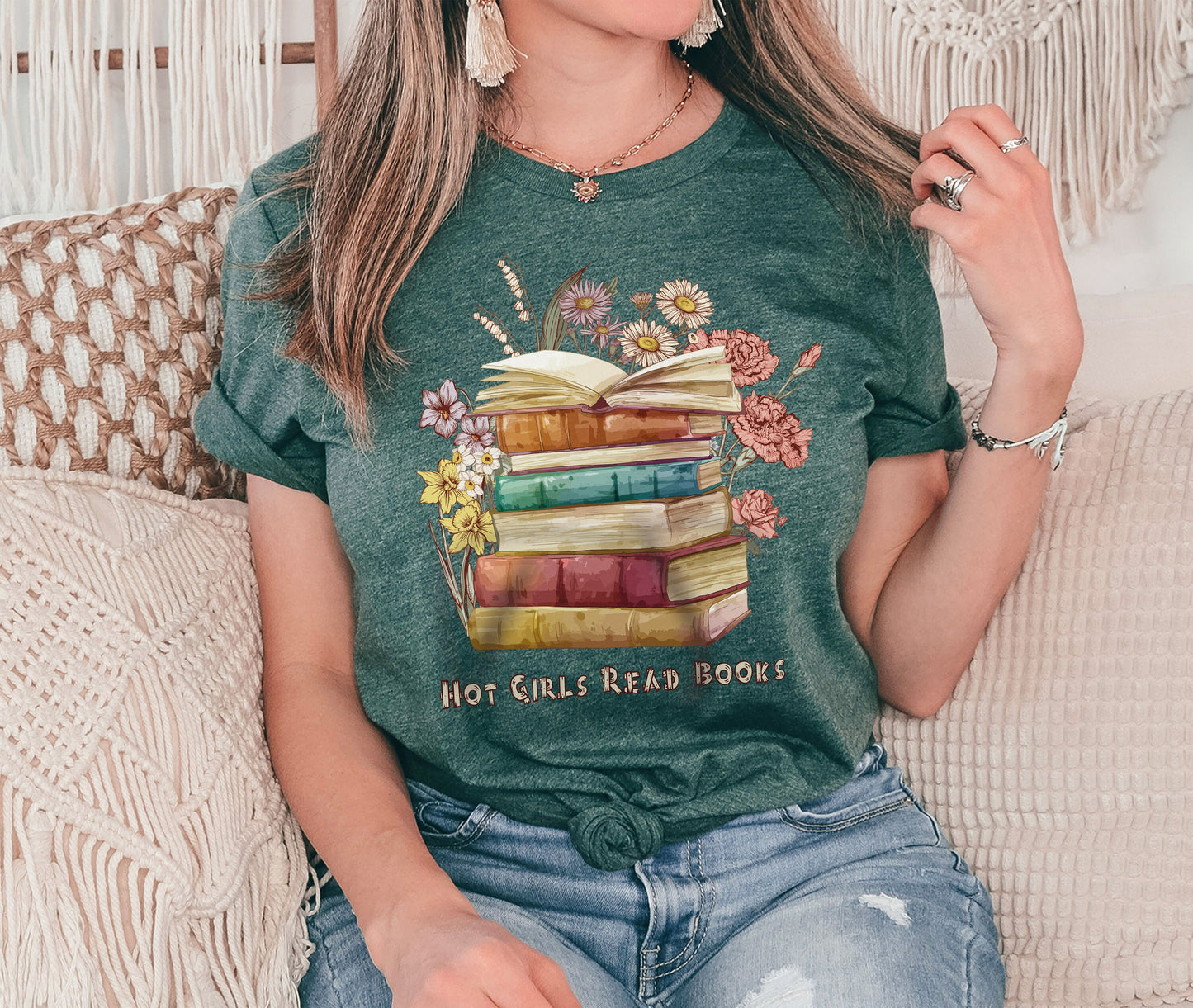 Hot Girls Read Books Tshirt, Bookish Shirt, Book Lover Gift, Book Hoodie, Reading Shirt, Girlfriend Gift, Love Reading, Book Lover Shirt