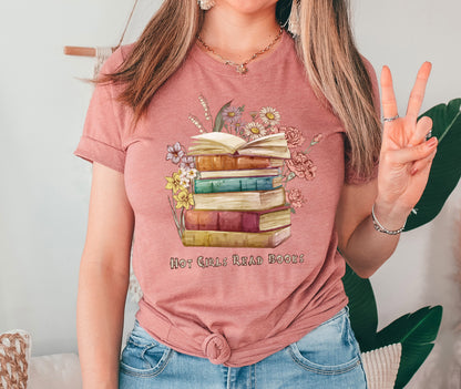 Hot Girls Read Books Tshirt, Bookish Shirt, Book Lover Gift, Book Hoodie, Reading Shirt, Girlfriend Gift, Love Reading, Book Lover Shirt