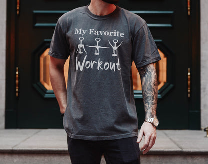 My Favorite Workout Tshirt, Wine Tasting Shirts, Matching Gym Shirt,Fitness Shirt,Wine Lover Shirt, Funny Wine Shirt,Workout Corkscrew Shirt