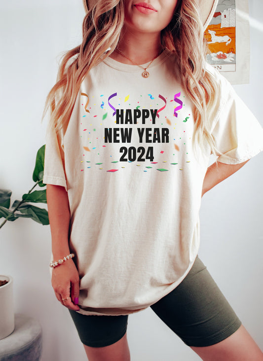 Happy New Year Shirt, New Year Shirt, New Year Party Shirt, Happy New Year 2024, Girls New Year Trip Shirt, 2024 Holiday Shirt, 2024 Shirt