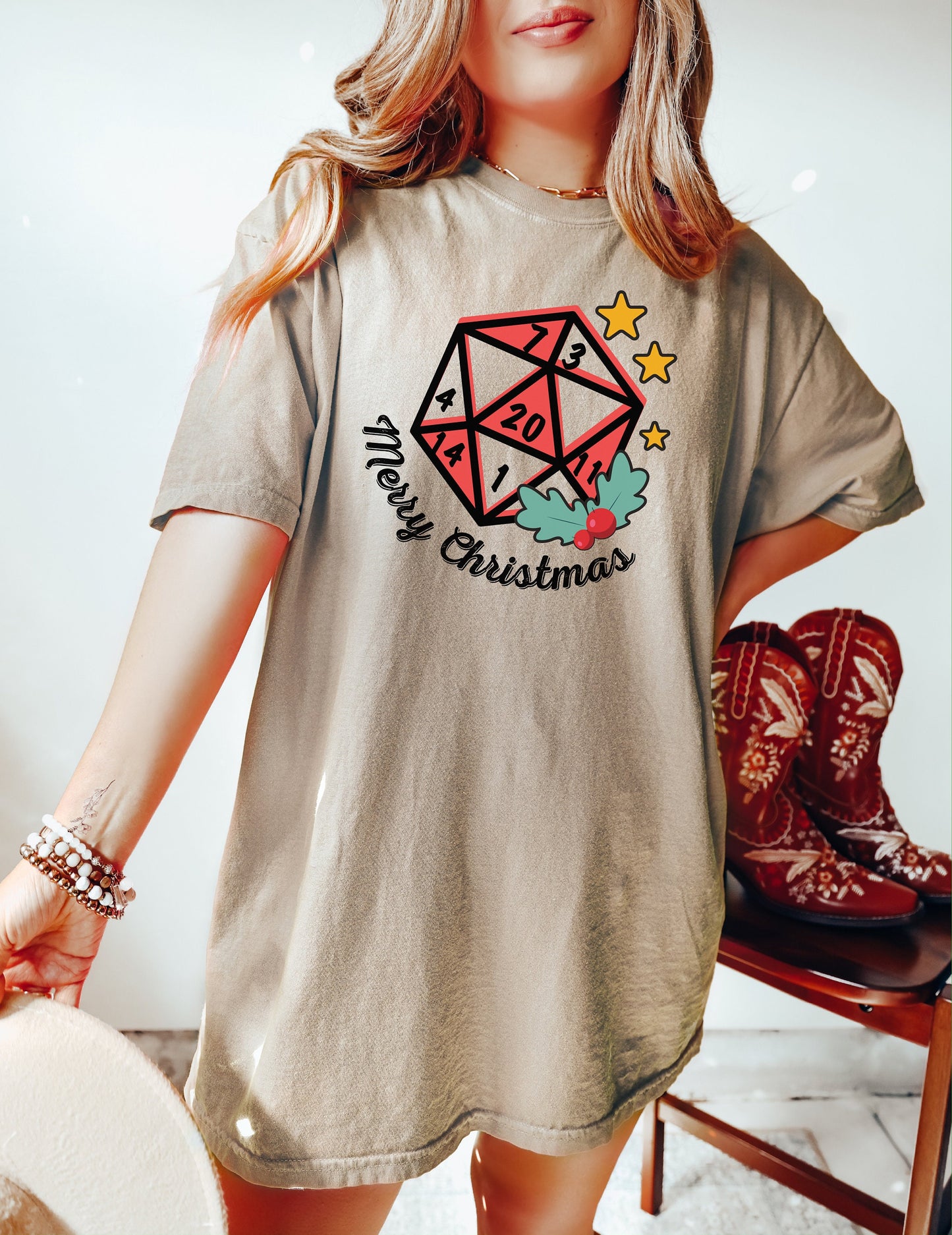 Merry Christmas Tshirt, Dungeons and Dragons, Christmas Gifts, Christmas Party Shirt, Christmas Shirt, Christmas Stars Shirt, Merry Shirt
