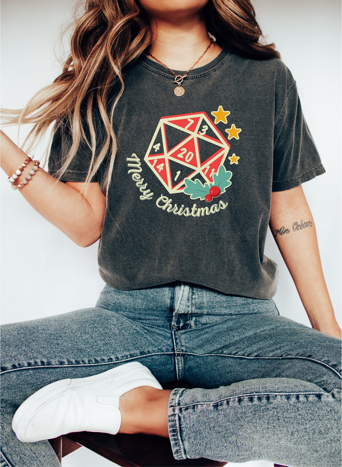 Merry Christmas Tshirt, Dungeons and Dragons, Christmas Gifts, Christmas Party Shirt, Christmas Shirt, Christmas Stars Shirt, Merry Shirt