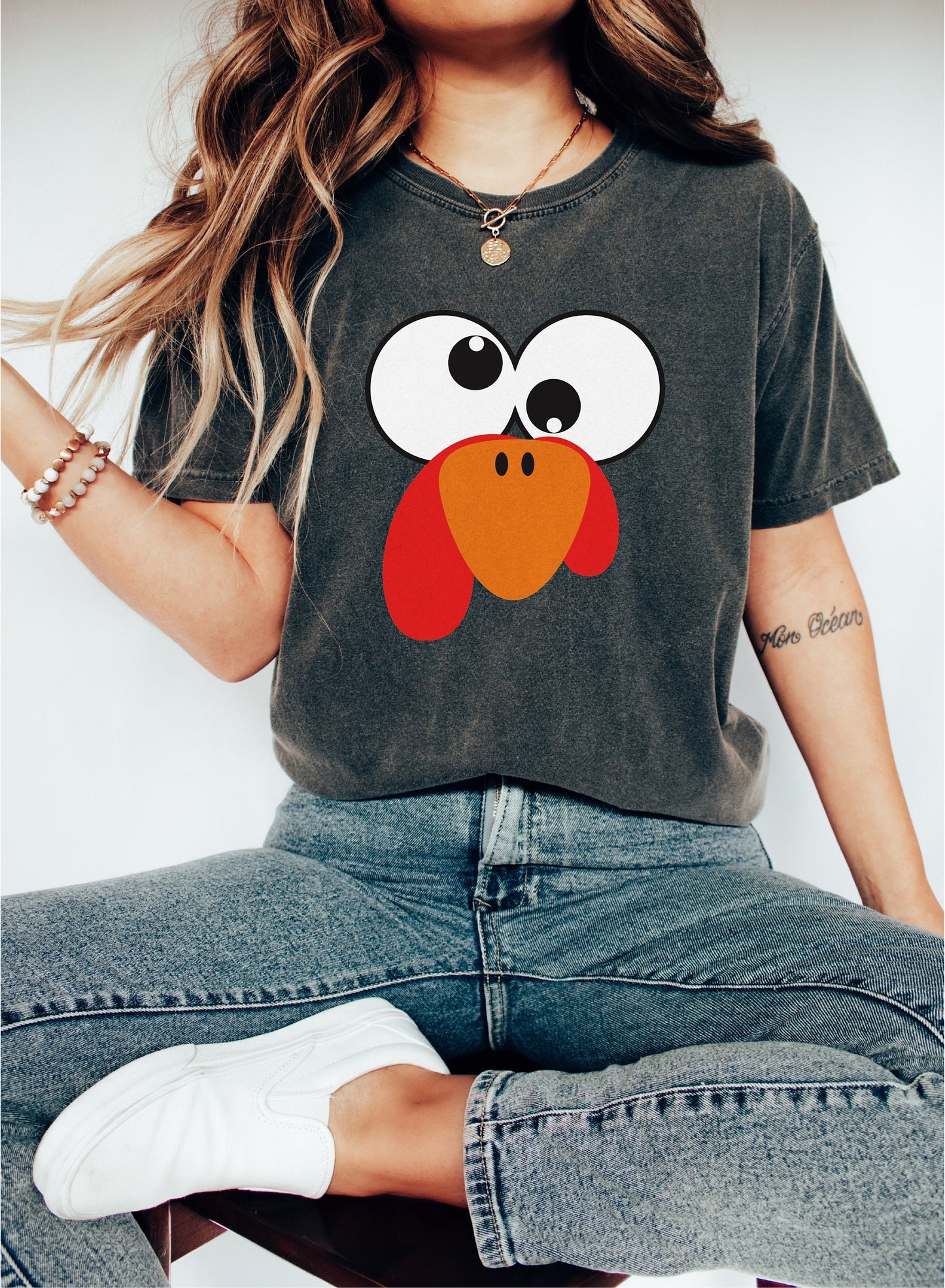 Turkey Tshirt, Thanksgiving Gift, Funny Face Shirt, Thanksgiving Shirt, Cute Turkey Shirt, Turkey Tshirt, Turkey Face Shirt, Gift for Her