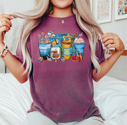 Hanukkah Coffee Shirt, Jewish Coffee Shirt, Gift for Jewish, Coffee Lover Shirt, Happy Hanukkah Shirt, Jewish Shirt, Hanukkah Family Shirt