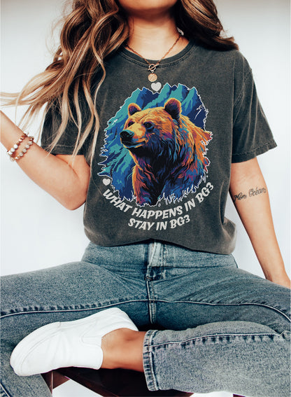 What Happens in BG3, Stay İn BG3, Bear Shirt, Mama Bear Shirt, Bear Gift, Funny Men Shirt, Funny Shirt, Gift For Men, Gift For Her