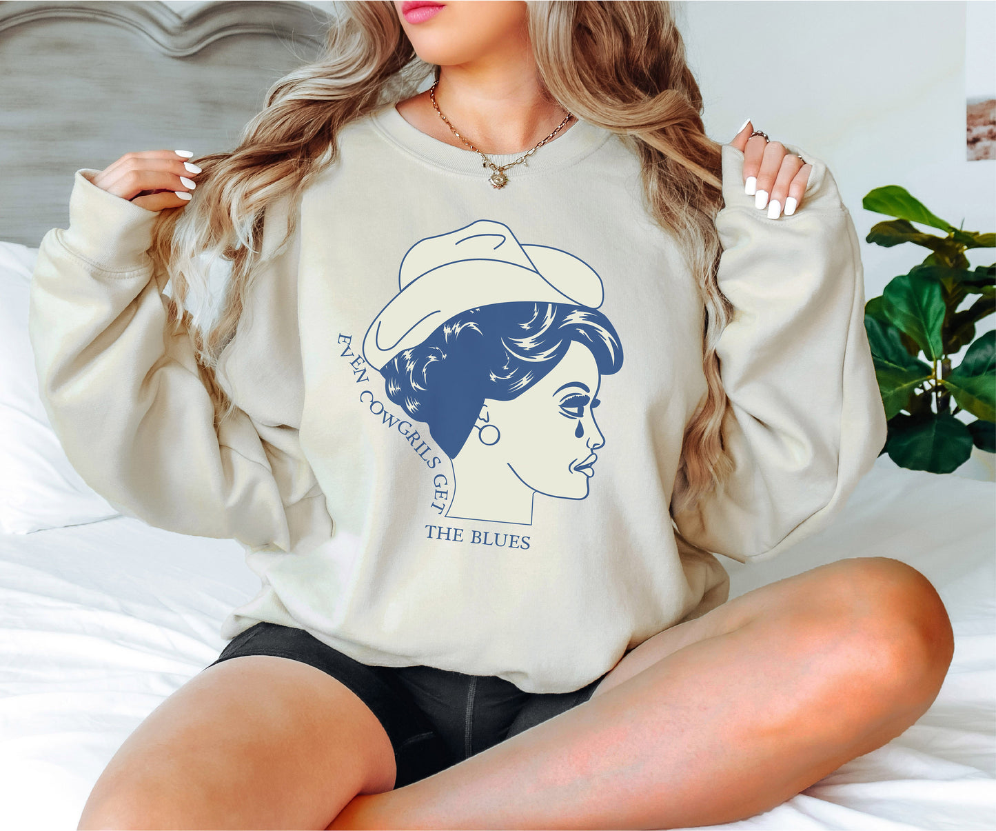 Even Cowgirls Get the Blues Sweatshirt,Cowgirl Sweatshirt, Cowgirl Hoodie,  Western Sweatshirt,Cowgirl Gift,Western Sweatshirt
