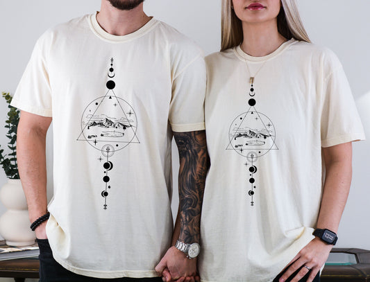 Mystic Tshirt, Astronomy Tee, Astology Lover TShirt, Celestial Tshirt, Moon Phase Shirt, Cute Boho Tee, Witchy Shirt, Mystic Moon Shirt