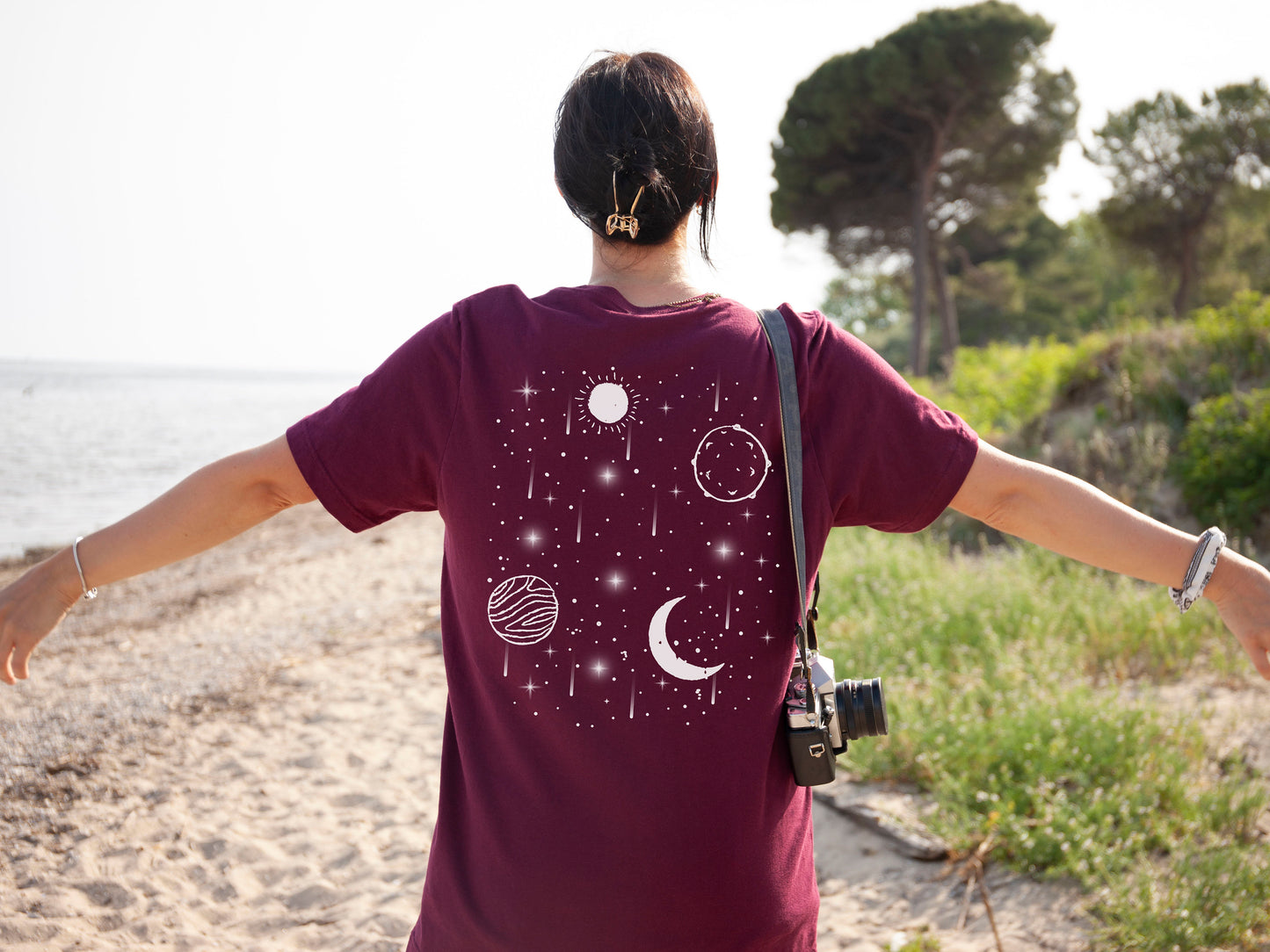 Celestial Tshirt, Moon Shirt, Mystical Shirt, Space Shirt,Astrological Gift,Moon Phase Shirt,Astrology Shirt,  Astronomy Shirt, Boho Shirt,