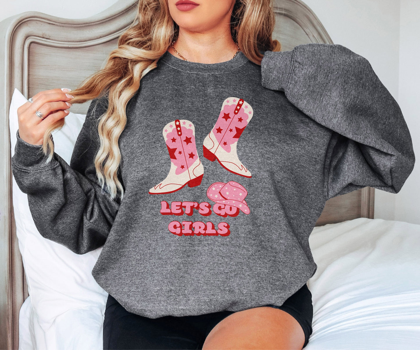 Let's Go Girls Sweatshirt,Country Music Hoodie, Cowgirl Sweatshirt, Gift for Women,Western Sweatshirt,Bachelorette Hoodie,Country Sweatshirt