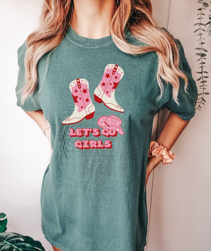 Let's Go Girls Tshirt, Country Music Shirt, Cowgirl Gift, Bridal Shirt, Western Shirt, Cowgirl Shirt, Bachelorette Shirt, Country Shirt