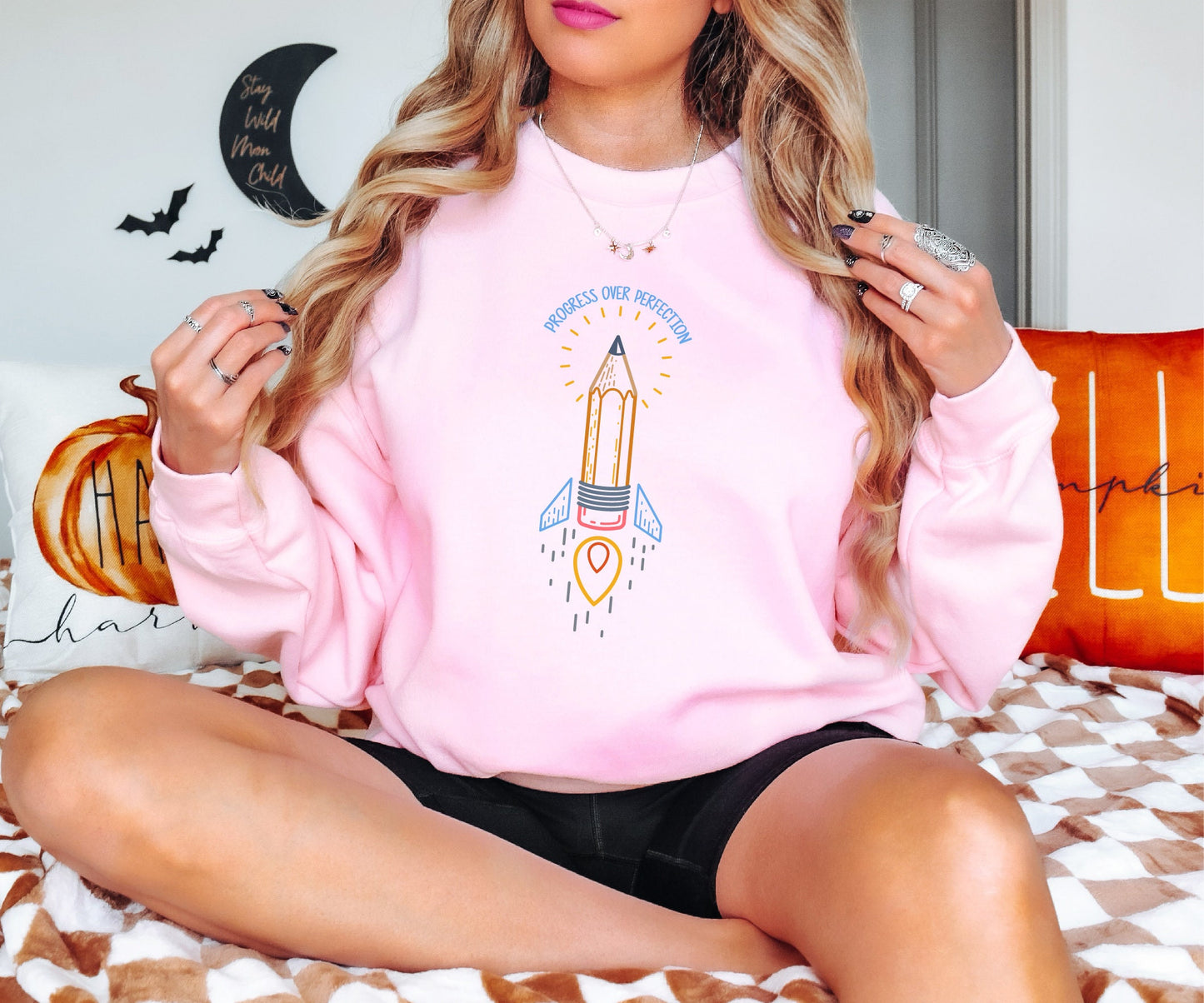 Progress Over Perfection Sweatshirt, Teacher Gift, Teacher Appreciation Gift, Teacher Hoodie,Teacher Sweatshirt,Inspirational Teacher Hoodie