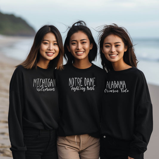Custom State Name Sweatshirt, Custom State Sweatshirt,School Sweatshirt,Personalized State Hoodie, Team Sweatshirt, Custom Gift,Gift for Her