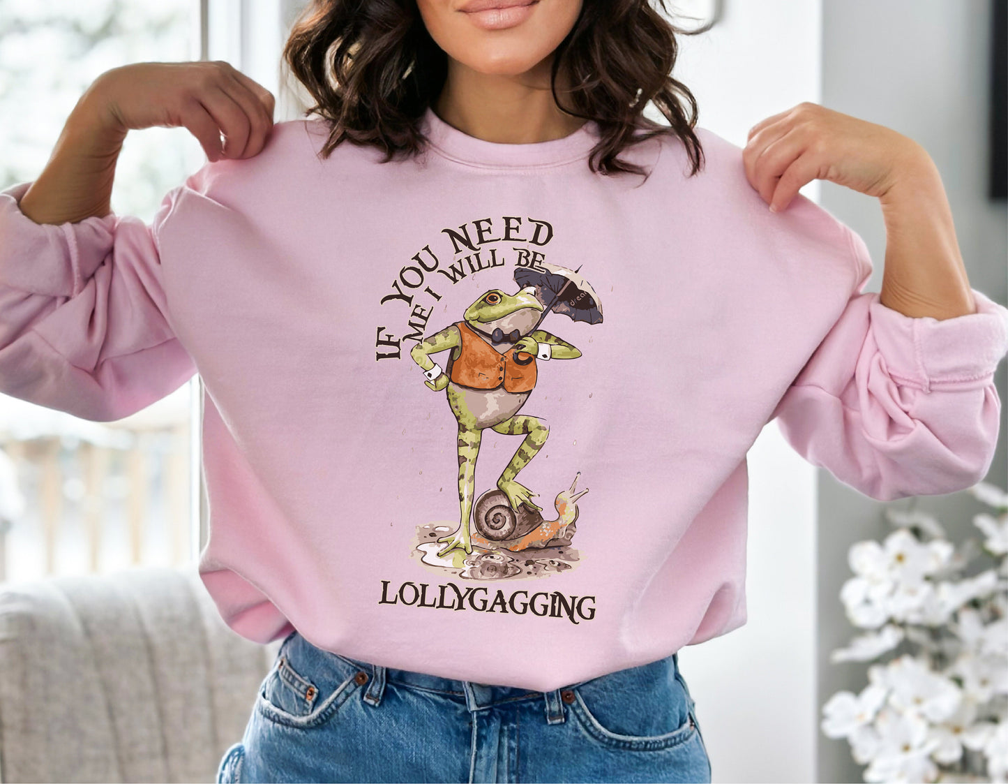 If You Need Me I Will Be Lallygagging Sweatshirt, Japanese Frog Sweatshirt,  Sweatshirt, Frog Hoodie, Frog Lover Gift,Frog Sweatshirt