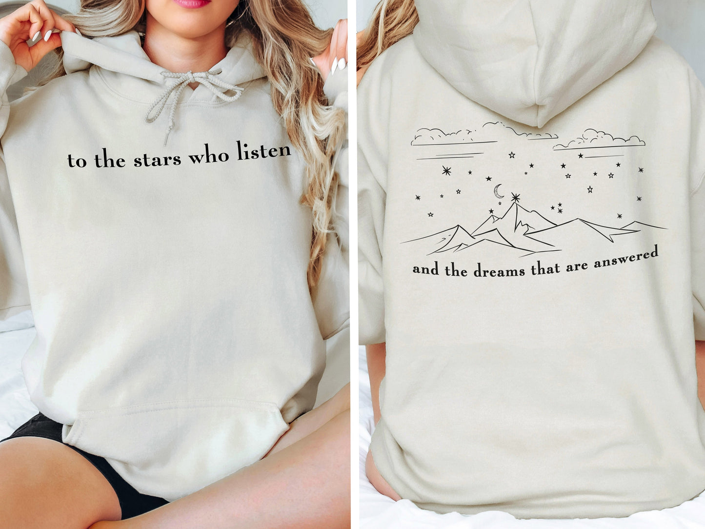 To the Stars Who Listen and the Dreams that are Answered Sweatshirt,Night Court Sweatshirt, SJM Merch Hoodie, Acotar Sweatshirt,Dream Hoodie