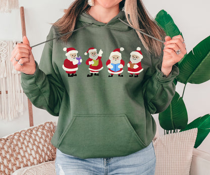Santa Reading Sweatshirt, Book Lover Gift, Reading Sweatshirt, Christmas Gift, Santa Sweatshirt, Christmas Sweatshirt, Librarian Sweatshirt