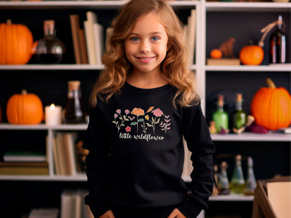 Little Wildflowers Sweatshirt, Flower Girl Gift, Flower Sweatshirt, Kids Sweatshirt, Boho Sweatshirt, Toddler Sweatshirt, Wildflowers Hoodie