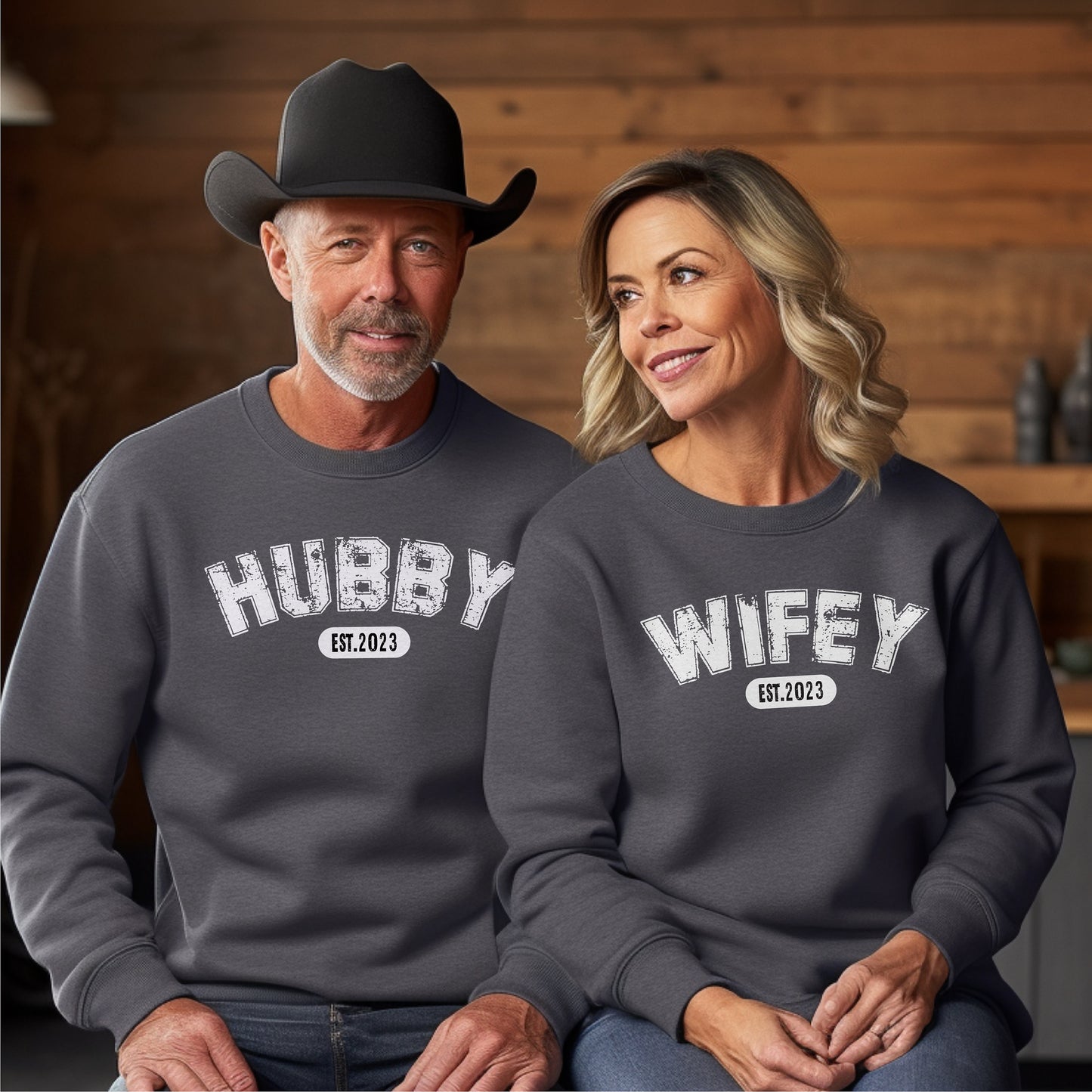 Wifey and Hubby Sweatshirt, Couple Sweatshirt, Engagement Hoodie,Wifey Sweatshirt,Hubby Sweatshirt, Couples Matching Hoodie,Honeymoon Hoodie
