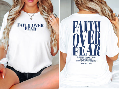 Faith Over Fear Tshirt ,Christian Shirt, Jesus Shirt, Christian Tshirt, Religion Shirt, Bible Verse Shirt, Jesus Lover Shirt, Christian Gift