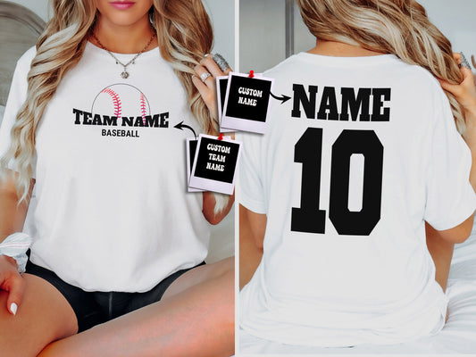 Custom Baseball Team Shirt, Custom Team Shirt, Baseball Shirt, Personalized Gifts, Team Name Shirt, Baseball Gift, Custom Shirt,Gift for Him