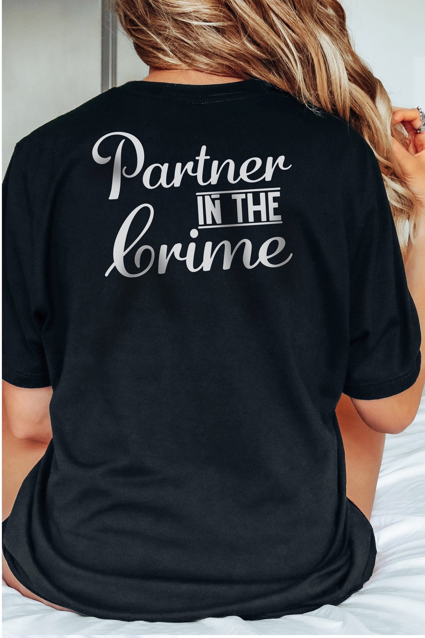 Partner In The Crime Tshirt, Couple Shirt, Bride Shirt, Bridal Party Shirt, Honeymoon Tee, Bridesmaid Gift,Bestfriend Shirt, Bestfriend Gift