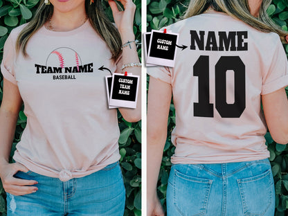 Custom Baseball Team Shirt, Custom Team Shirt, Baseball Shirt, Personalized Gifts, Team Name Shirt, Baseball Gift, Custom Shirt,Gift for Him