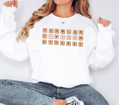 Valentine Teacher Sweatshirt, I Love You, Valentines Day Gift, Teacher Gift, Love Sweatshirt, Girlfriend Gift, Boyfriend Gift, Love Gift