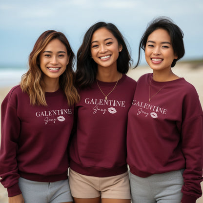 Galentine Gang Sweatshirt, Bestfriend Crew Hoodies, Gift for Her, Friends Valentines Day Sweatshirt, Girls Gang, Gift for Bestfriends