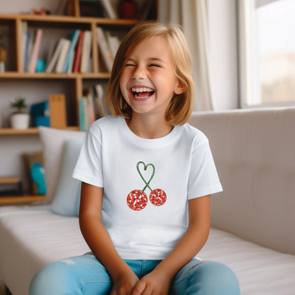 Cherry Shirt, Crystal Cherry Gift,Birthday Gift, Unique Gift, Christmas Gift, Gift for Her, Gift for Daughter, Gift for Girlfriend
