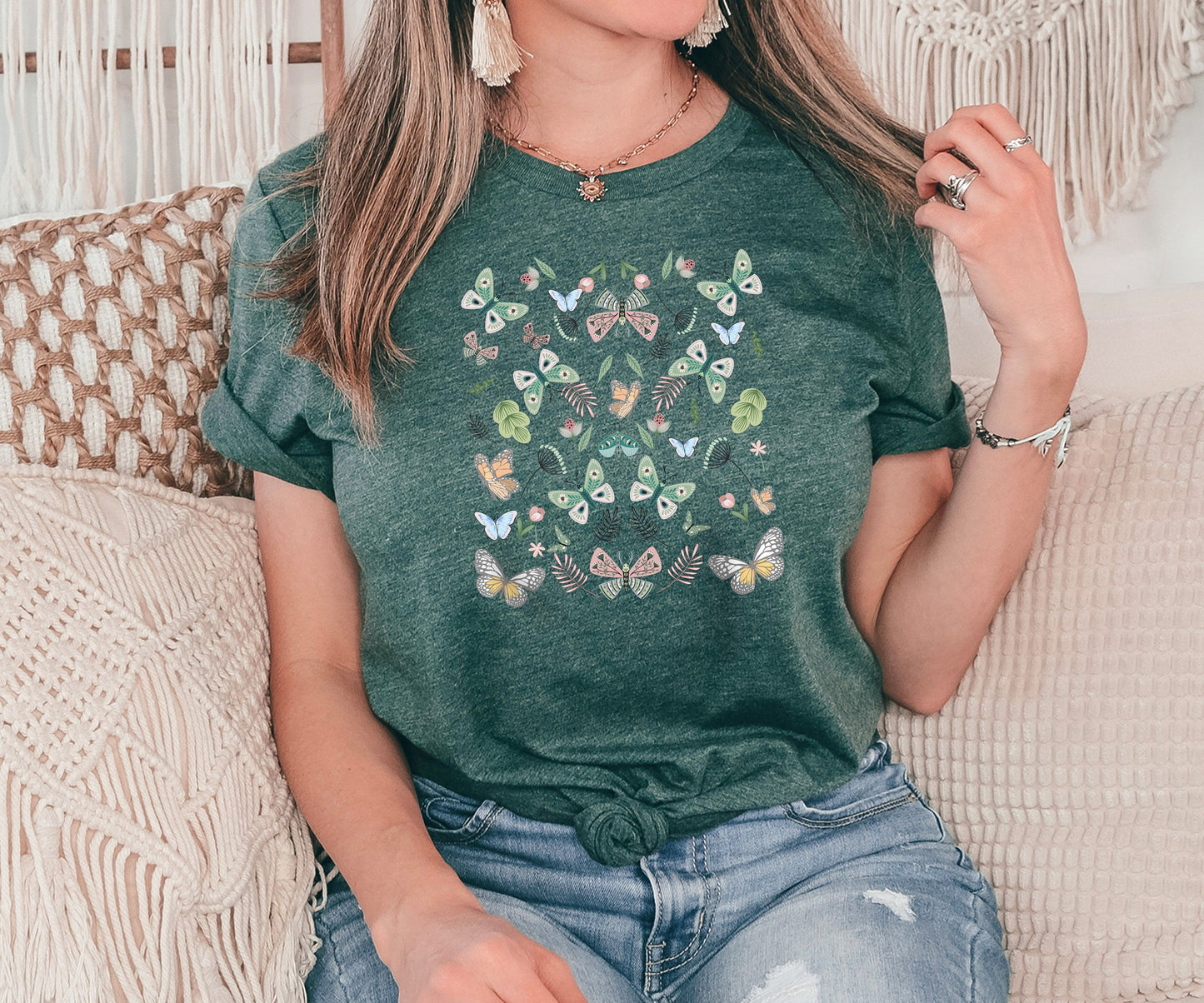 Butterfly Shirt, Gift for Her, Birthday Gift, Mother's Day, Gift for Mom, Valentine's Day, Animal Lover T-Shirt, Gift for Girlfriend