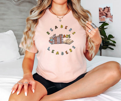 Readers are Leaders Shirt, Bookworm Gift, Book Club T-Shirts, Birthday Gift, Book Lover T-Shirts, Gift for Her, Christmas Teacher Gift