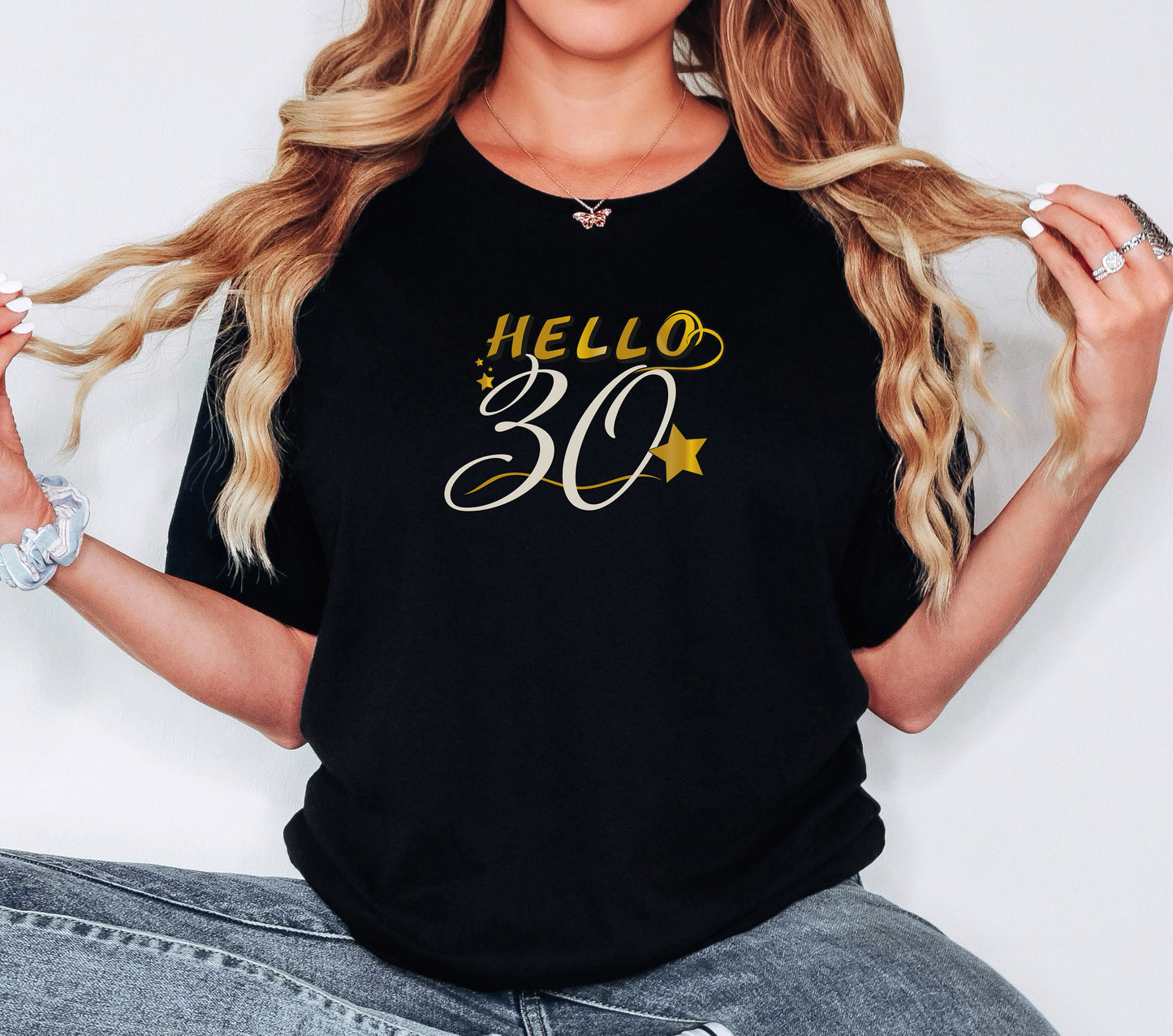 Hello 30 Shirt, 30th Birthday Gift, Thirty Year Gift, Gift for Her, Gift for Him, Funny Birthday Clothing, Unique Gift, Year T-Shirt