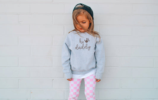Hi Daddy Daughter Son Sweatshirt, Daddy Gift, Birthday Gift for Dad, Kids Sweatshirt, Child Hoodie, Father's Day Gift, Gift for Him