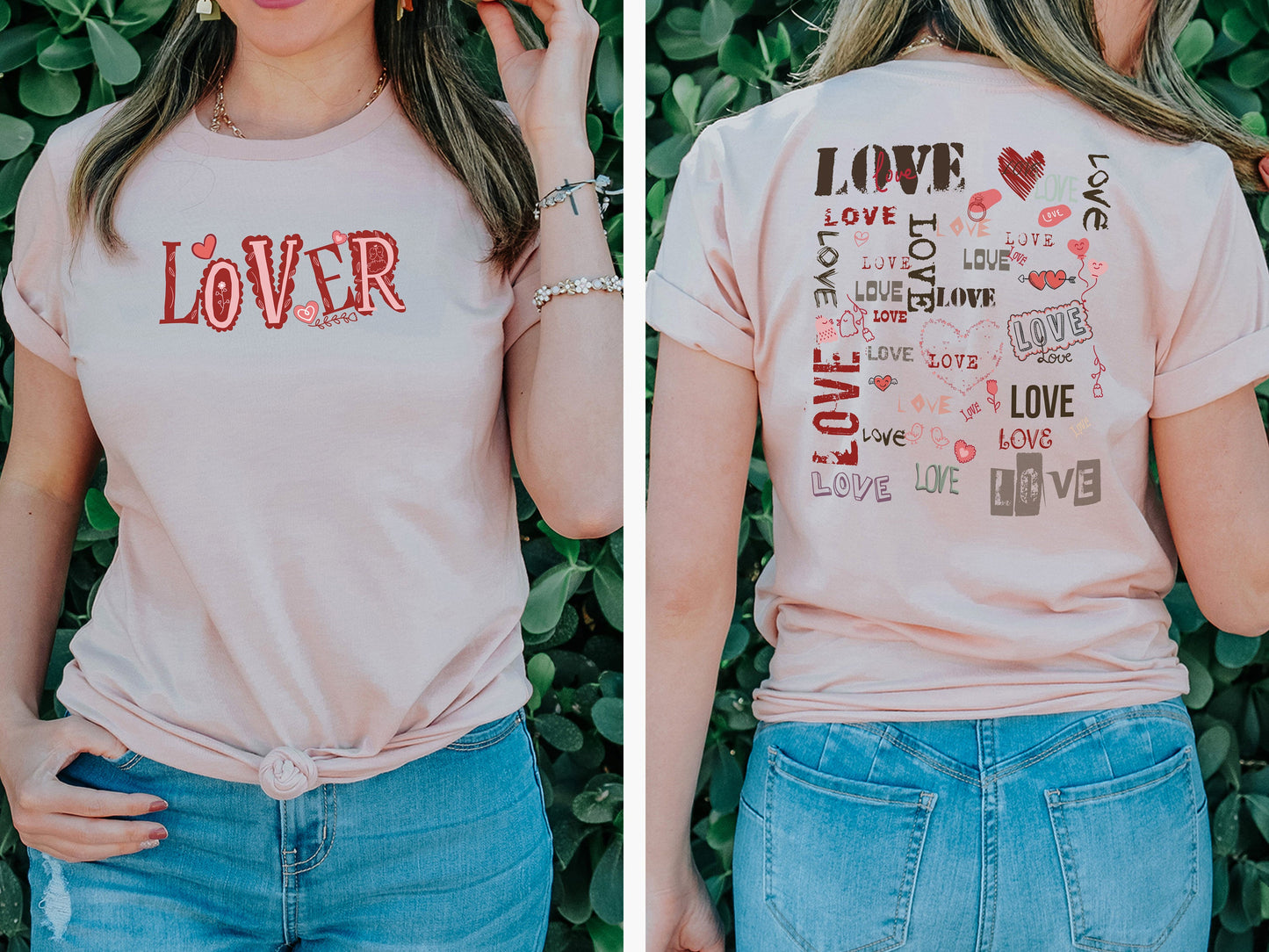 Lover Valentine's Day Gift, Love Text Graphic Shirt, Birthday Gift, Mother's Day, Gift for Her, Gift for Girlfriend, Birthday Gift