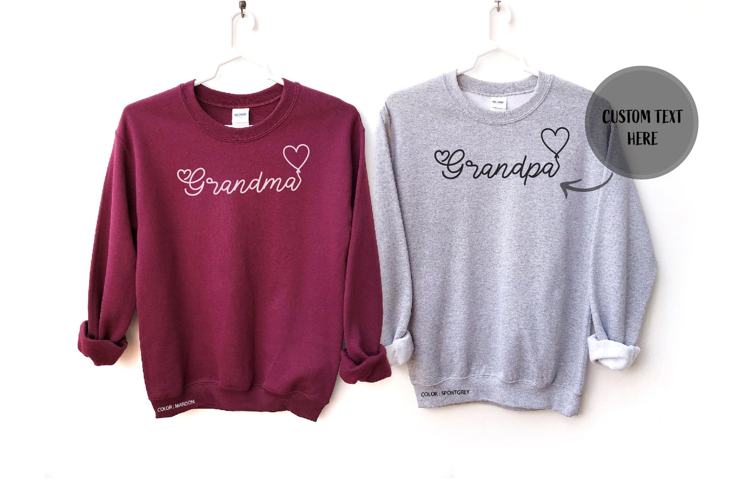 Custom Text Family Matching Sweatshirt, Birthday Hoodie Gift, Mother's Day Gift, Father's Day Gift, Gift for Grandparents, Gift for Her