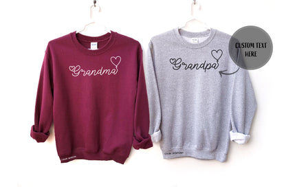 Custom Text Family Matching Sweatshirt, Birthday Hoodie Gift, Mother's Day Gift, Father's Day Gift, Gift for Grandparents, Gift for Her