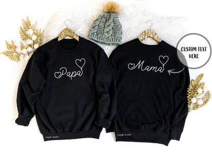 Custom Text Family Matching Sweatshirt, Birthday Hoodie Gift, Mother's Day Gift, Father's Day Gift, Gift for Grandparents, Gift for Her