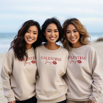 Galentine Gang Sweatshirt, Bestfriend Crew Hoodies, Gift for Her, Friends Valentines Day Sweatshirt, Girls Gang, Gift for Bestfriends