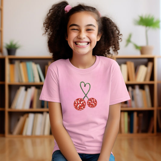 Cherry Shirt, Crystal Cherry Gift,Birthday Gift, Unique Gift, Christmas Gift, Gift for Her, Gift for Daughter, Gift for Girlfriend