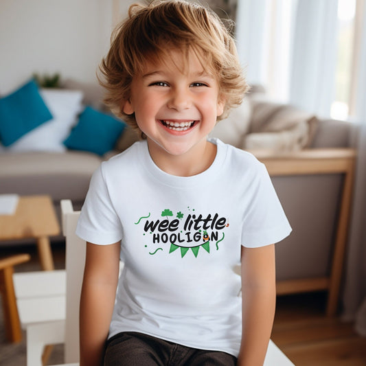 Wee Little Hooligan St.Patricks Day Shirt, Shamrock T-Shirt, Irish Day Gift, Irish Day Kids Gift, Toddler T-Shirt, Gift for Kids