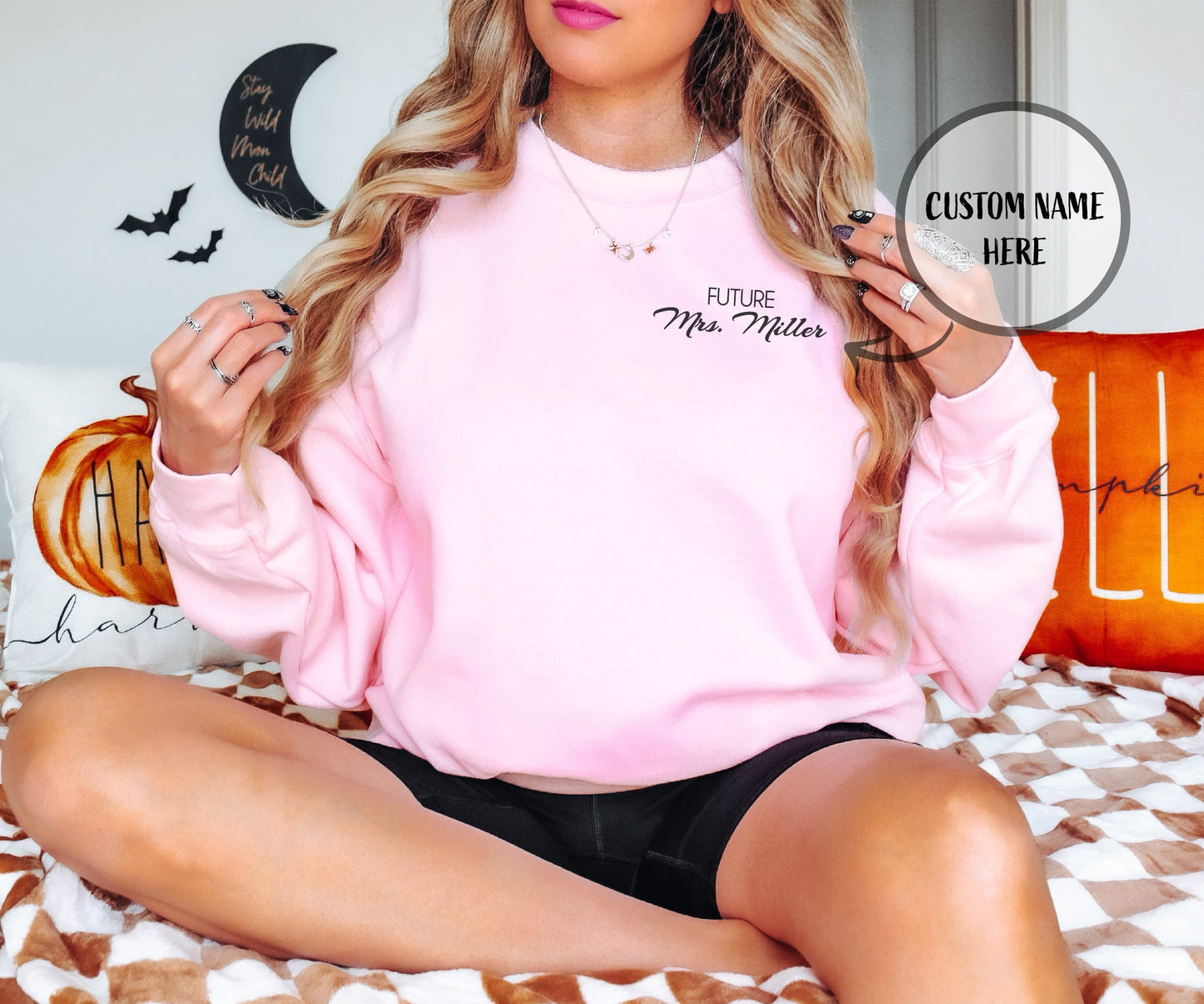 Custom Future Mrs Sweatshirt, Wedding Sweatshirt, Brides Maid, Bride Gift, Gift for Her, Gift for Future Wife, Gift for Bride, Bride & Groom