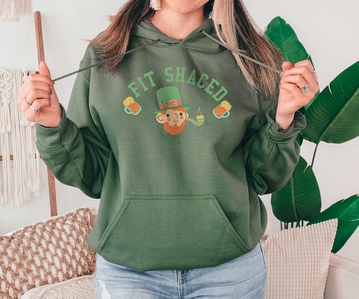 Fit Shaced Sweatshirt, St. Patrick's Day Hoodie, Funny Drinking Sweatshirt, Irish Day Sweatshirt, Shamrock Hoodie, Gift for Him,Gift for Her