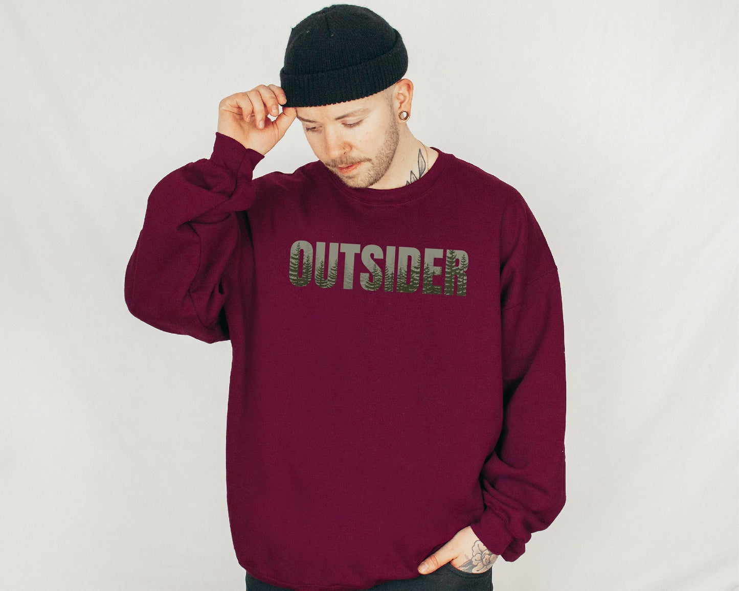 Outsider Sweatshirt, Outsider Life, Forest Sweatshirt, Gift for Him, Mountain Sweatshirt, Nature Hoodie, Outdoor Sweatshirt, Hiking Shirt