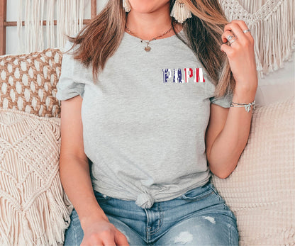 “Patriotic Papa Tee” - American Flag Design, Election Season, Veteran’s Pride